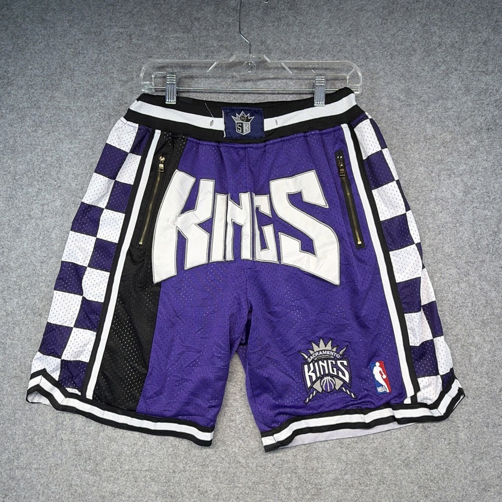Just Don Sacramento Kings Basketball Shorts Men Size Large  1994-95 USA Made NBA